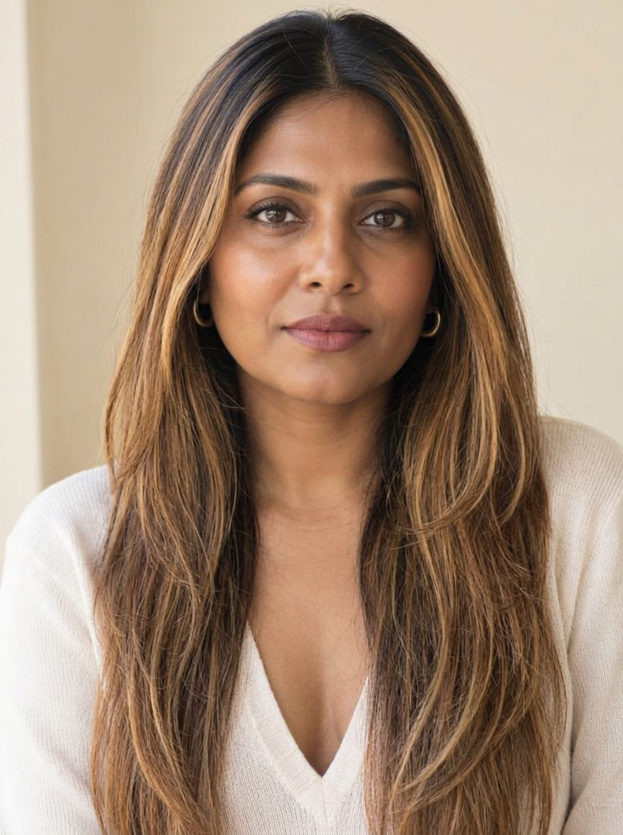 After: Box dye to soft balayage, planned over visits.